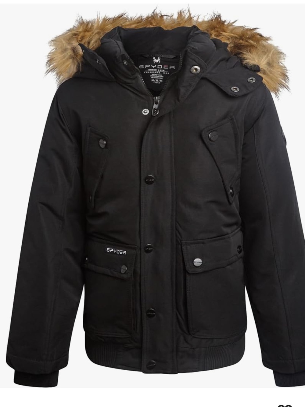 Boys Spyder Winter Jacket Coat Ski Parka size 18-20 New